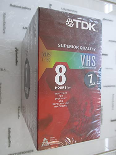 TDK VHS T-160 8 Hours 7 Pack