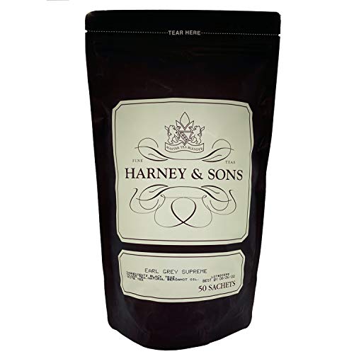 Harney & Sons Earl Grey Supreme Tea - Lemony Flavors,, Presents and Party Favors - Bag of 50 Sachets - //coolthings.us