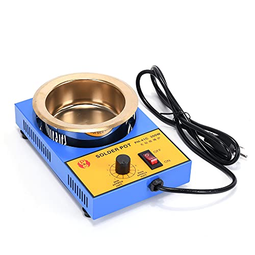 TOMALTIC Solder Pot Titanium Melting Soldering Tin Furnace for Iron Solder AC110V 300W 100MM