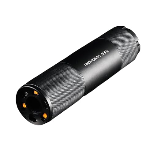 foouhi Airsoft Tracer Unit with Fire & Smoke Simulator USB-C Charging Durable Aluminum 14mm CCW Thread for Airsoft and Gel Blasters (15cm)