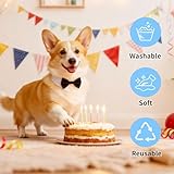 VOSSOT Fliege für Hunde und Katzen, Verstellbare Hundekrawatte mit Klettverschluss, Haustier Krawatte, Halsband Hund Katze Klein, Kostüm Hundeflieg, Anzug Hund für Hochzeit Geburtstag