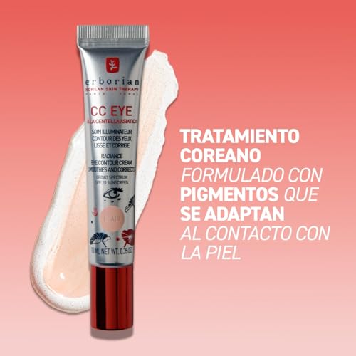 Miniatura 7 de Erborian - Cc Eye Crema Clara Con Centella Asiática Tratamiento Iluminador Y Corrector Tinte Para El Contorno De Ojos Spf 20 - Alisa Y Corrige Las Ojeras - Cuidado Cosmético Coreano - Clair - 10 Ml