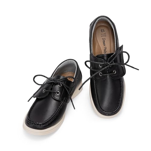 Image of DREAM PAIRS Boy's Loafers Boat Dress Shoes | Classic Moccasin Toe Comfortable Kids Toddler Formal School Slip on Casual Wear