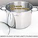 HOMICHEF Stock Pot 8 Quart with Lid Nickel Free Stainless Steel - Mirror Polished Stockpot 8 QT with Lid - HEALTHY COOKWARE Stockpots 8 Quart - Soup Pot for Induction Cooktop