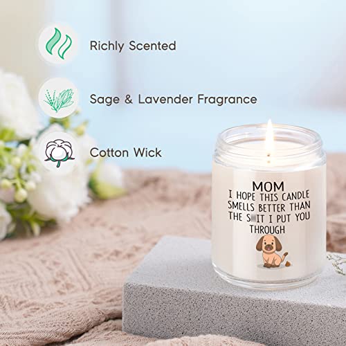 Gspy Scented Candles - Mom Gifts, Funny Gifts For Mom, Mom Candle - Funny Mothers Day, Birthday Gifts For Mom - Mom Gifts From Daughter, Mom Gifts From Son - Mom I Hope This Candle Smells Better Than #TOP1