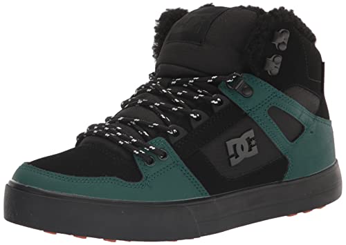 Dc Men's Pure High-Top Wc Wnt Skate Shoe, Black/Black/Green, 12 #TOP7