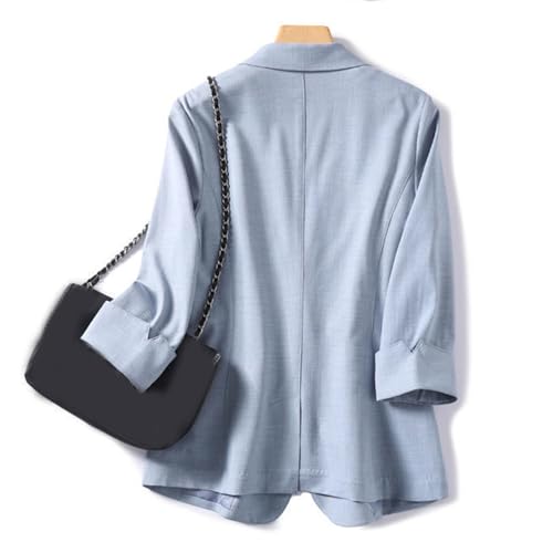 Oversized Blazers for Women Summer Lightweight Long Sleeve Lapel Button Open Front Jackets Business Casual Blazers2