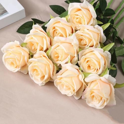 Rosa de seda simulada, 3 unidades, 50 cm miniatura 1