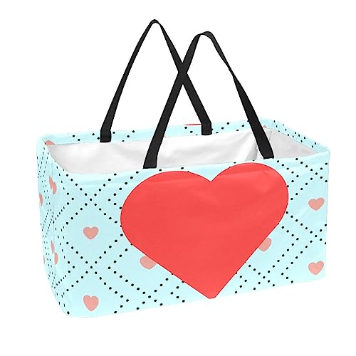 Sac réutilisable en cœur pliable éliminant les cabas encombrants
