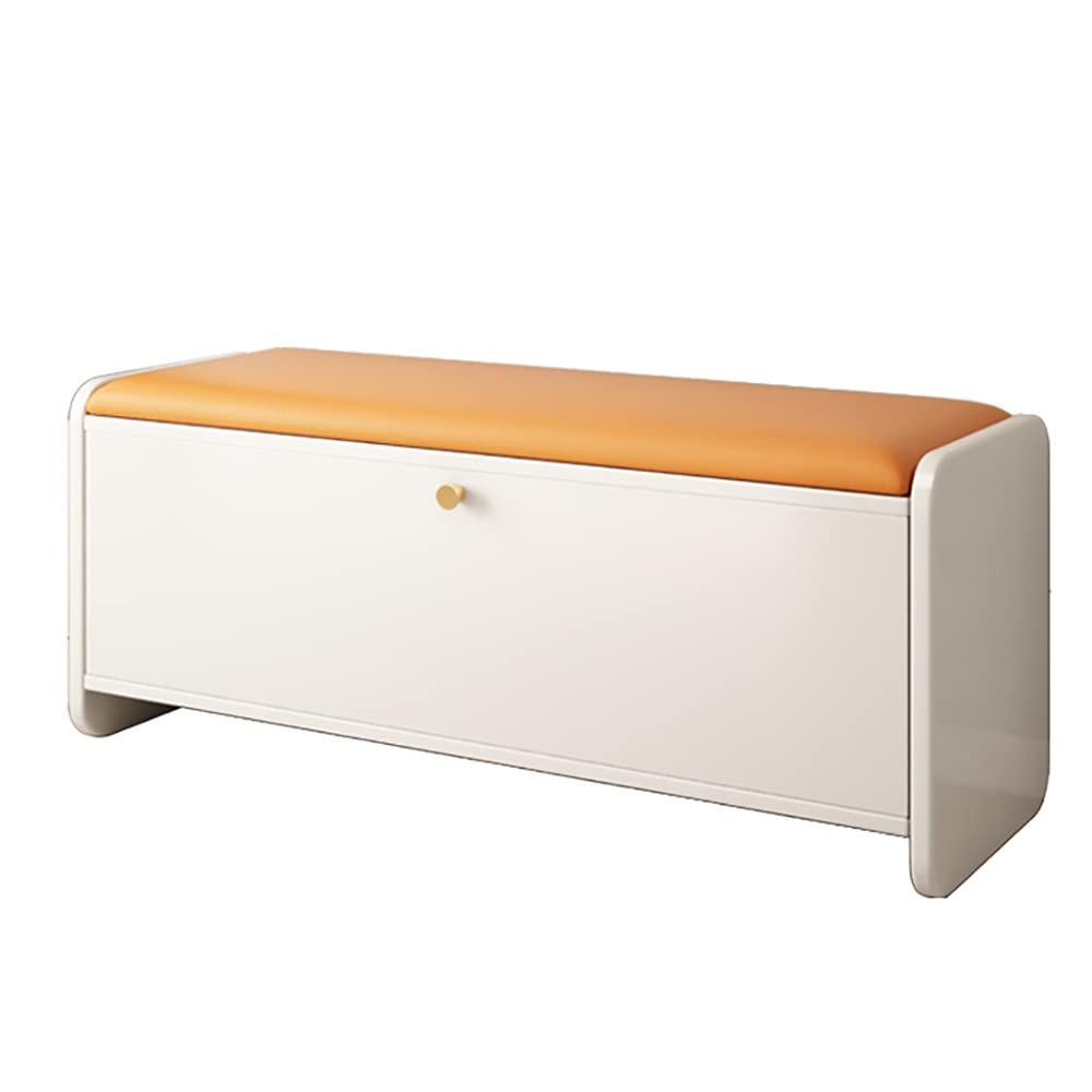 WJFTODAY Stylish Hallway Shoe Storage Cabinet with Cushioned Bench Tiered Drawer Shoe Rack for Entryway Space Saving Footwear Storage Solution