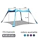 BOTINDO Family Beach Tent Canopy Sun Shade, Pop Up Grande Beach Tent Sun Shelter Stability 4 Poles with Portable Carry Bag Outdoor Shade for Fishing Backyard Camping