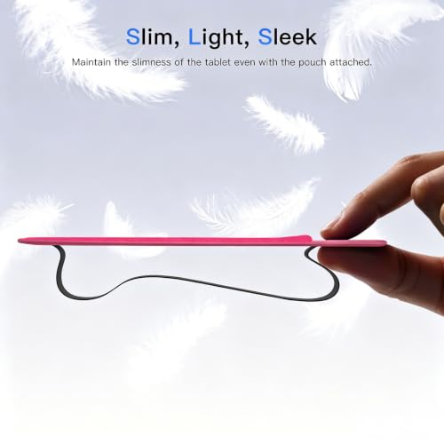 Image of MoKo Pencil Case Holder Fit The Apple Pencil (Pro and USB-C and 1st and 2nd Gen), Detachable Elastic Pocket for Stylus Pen with Elastic Band Attached to iPad Case, Watermelon Red