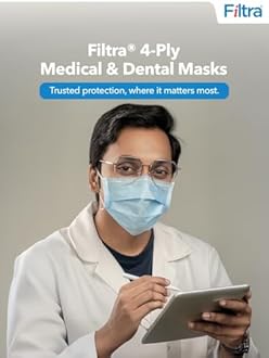 FILTRA 4-Ply Ear Loop Mask (Box of 50 Masks)