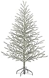 5'Hx40 D Tinsel Tree x368 on Metal Stand Antique Silver (5')