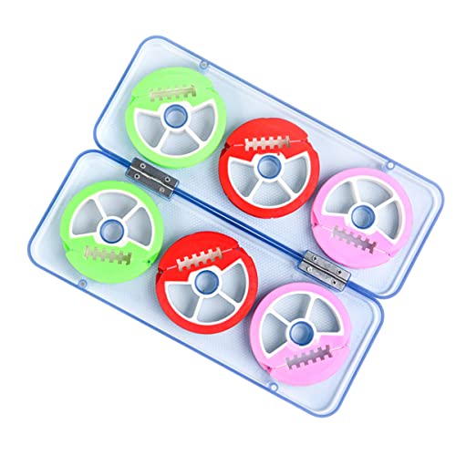 Abaodam Fishing Line Storage Box with 6 Silicone Spools Abs Material Durable Perfect for Tackle Color