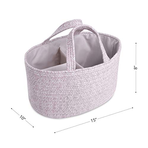 Image of Natemia Baby Nappy Caddy Organiser - Large Portable Baby Caddy for Diapers and Wipes, Baby Basket for Newborn, Baby Storage Basket, Baby Baskets for Hampers, Gift Basket