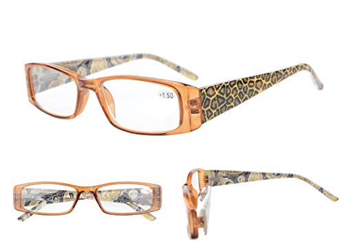 Image of Reading Glasses 5 Pairs Tiger Patterned Arms Readers for Women