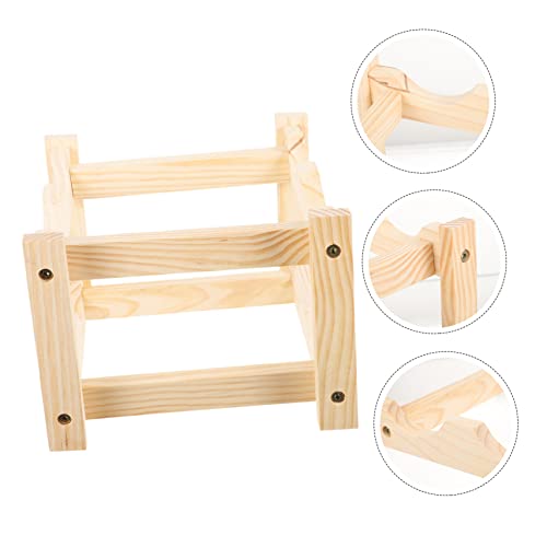 Soporte moderno para botellas de vino de madera pequeño miniatura 2