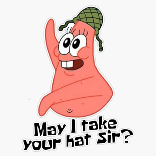 LAD Studio May I Take Your Hat Sir? Window Bumper Sticker Decal 5""