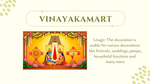 Image of Balaji backdrops Cloth for Decoration | Srinivasa Kalyanam Divine Wedding Backdrop Decoration 5x8 Feet | Lakshmi Backdrop Cloth for Decorations Pooja