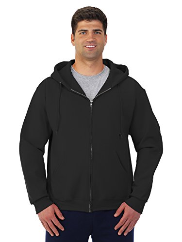 Jerzees 9.5 oz., 50/50 Super Sweats NuBlend Fleece Full-Zip Hood (4999) BLACK
