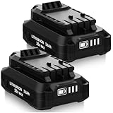 Forrat 2Pack 3.6Ah V20 Lithium ion Batteries Replacement for Craftsman 20V Battery CMCB202 Compatible with 20V Craftsman Battery CMCB202-2 CMCB204 CMCB204-2 CMCB206 Cordless Power Tools (Black)