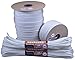 Bored Paracord - 1', 10', 25', 50', 100' Hanks & 250', 1000' Spools of Parachute 550 Cord Type III 7 Strand Paracord Well Over 300 Colors - White - 100 Feet