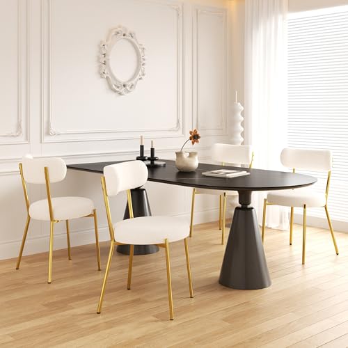 HAIZAO Boucle Sherpa Dining Chairs