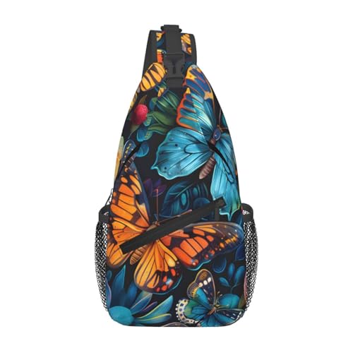 Morrales deportivos unisex con diseño mariposas colorido miniatura 1