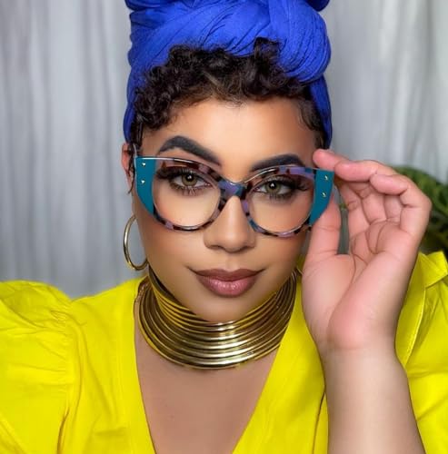 Image of VOOGLAM Stylish Oversize Cat-eye Blue Light Glasses for Women Anti Eyestrain Dry Eyes Eyewear Kornegay