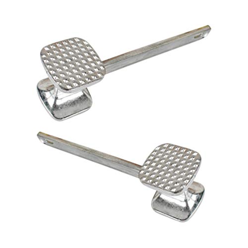 BESPORTBLE 2Pcs Meat Tenderizer Mallet Hammer Pounder Double Side Aluminum Meat Hammer for Tenderizing Flattening Steak Beef