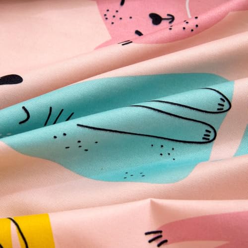 Image of Cute Cats Printed Crib Sheet for Boys Girls,2 Pack Crib Mattress Sheet or Toddler Bed Sheet, Baby Fitted Crib Sheet (Pink Cats)