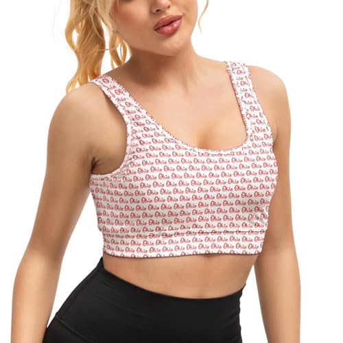Image of Yoga top Women's Cheerleading Uniform Gym Outfit Running Crop Tops Yoga Shirts Casual Tank Top