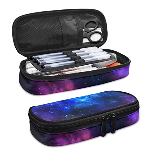 Image of Galaxy Pencil Case Bag Pen Holder School Pencil Box Big Capacity Pen Pouch Marker Cases Multifunction Stationery Organizer for Adults Kids Coin Purse