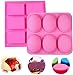 Produktbild Firoya 2 Stück 6 Hohlräume Silikonform Seifenform Oval und Rectangle Silikon Rechteckig Seife Formen für handgemachte Seife Hohlgabel Ei Design Pink Farbe Soap Molds