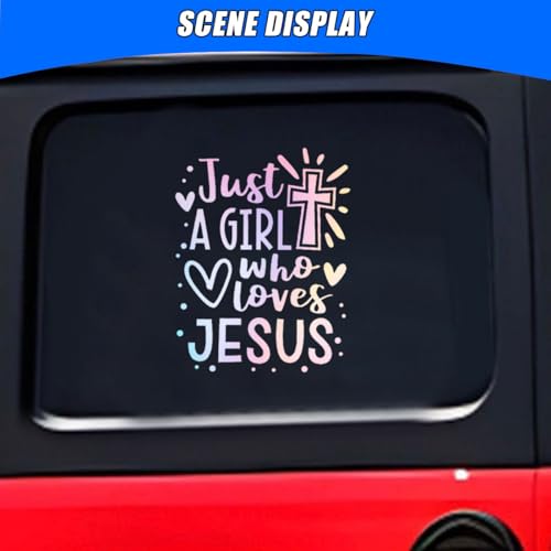 Image of Jesus Loves You Car Sticker Decal, 6.1 inch x 4.6 inch Vinyl Stickers for Truck Bumper, Waterproof Christian Decals, Vehicle Exterior Decoration Accessory for Walls, Windows & Laptops (Colorful)