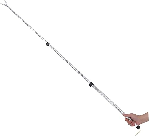 Miniatura 7 de Operitacx Poste retráctil de largo alcance, barra de ropa, gancho telescópico para armario, estante de armario, para llegar al techo, artículos