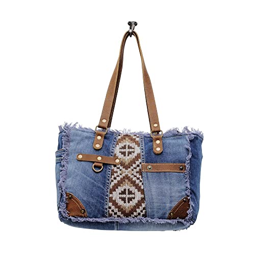 Myra Bag Western Canvas Shoulder Handbag for Women - Cotton & Upcycled Leather Bag Sofia4