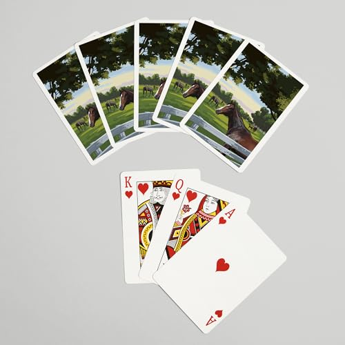 Baraja Horse Pasture, 52 cartas, tamaño póker miniatura 7