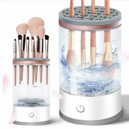 Máquina de limpeza de pincéis de maquiagem – Limpador automático de pincéis de cosméticos, limpador