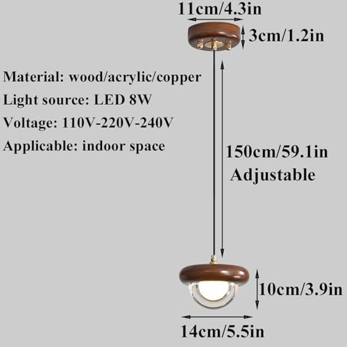 Lustre petite taille design bois pour illuminer vos soirées