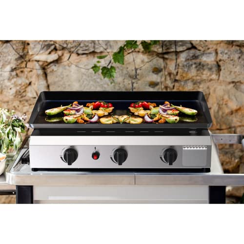 Adreak 25.6 Inch 3 Burner Bbq Gas Grill Griddle, Stainless Steel Portable Detachable 30,000 Btu Table Top Propane Grill, Patio Garden Barbecue Grill With Two Side Table For Outdoor Cooking Camping Or Tailgating (Only Griddle) #TOP3