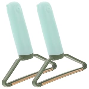 2pcs Ball Remover Fuzzy Shaving Tool Clothes Lint Remover Hair Carpet Scraper Portable Lint Remover Wool Shaving Tool Manual Clothes Fuzz Shaving Tool Fabric Scraper Metal Green