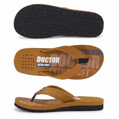 Image of DOCTOR EXTRA SOFT Slipper Care Orthopaedic and Diabetic Super Fitting Comfort Doctor Slipper, DR. Slipper, Flip-Flop, Slides and House Slipper for Men's Men's-FeelGood-D-31