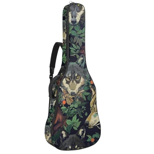 Housse guitare acoustique motif loup pour libérer votre créativité nomade