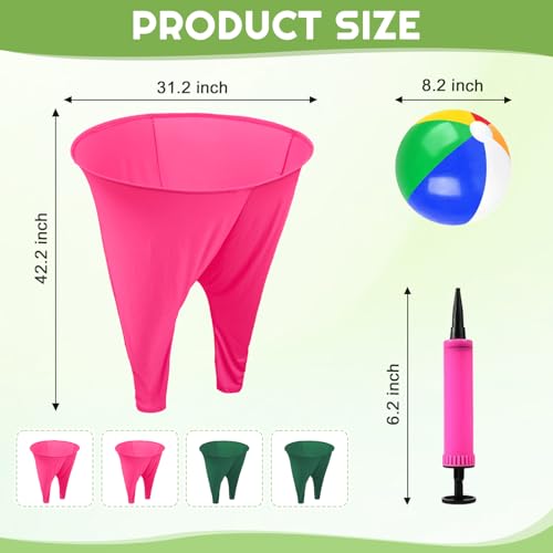 Image of Granny Pants Yard Game for Adults,Granny Pants with 16 Bouncy Balls and 1 Air Pump (Random Colors) 4 Pack Giant Pants Outdoor Game for Adult Team-Building and Outdoor Activities