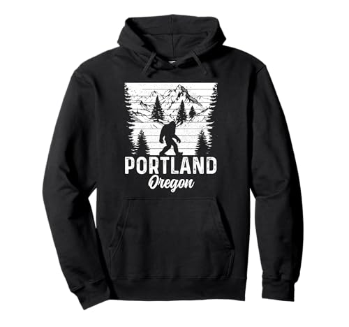 Portland Oregon PNW Bigfoot Vintage Noroeste del Pacífico Sudadera con Capucha
