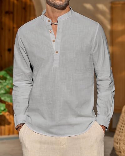 Image of Vida Loca Light Yellow Color Men Solid Cotton Blend Straight Kurta Shirt