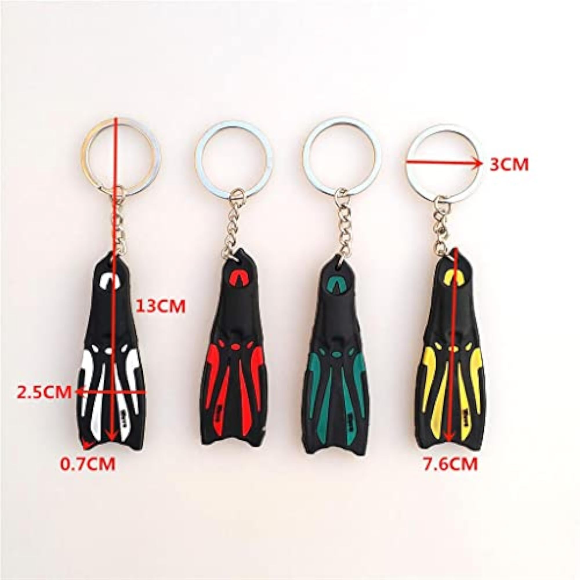 Novelty Mini Dive Flippers Key Chain Holder Keyring