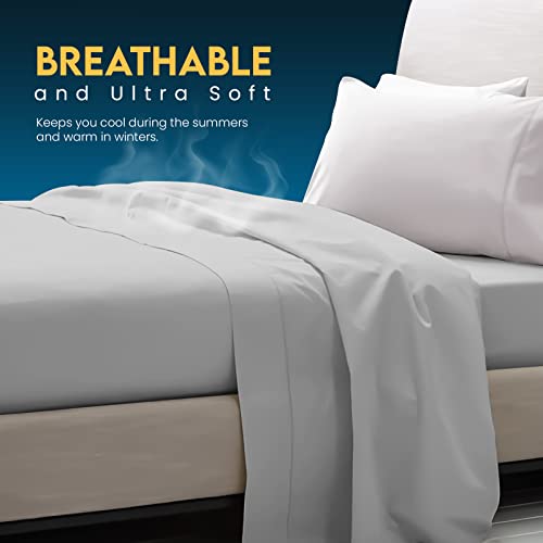 Linens World Egyptian Cotton Flat Sheets Breathable, Anti Wrinkle - Image 2